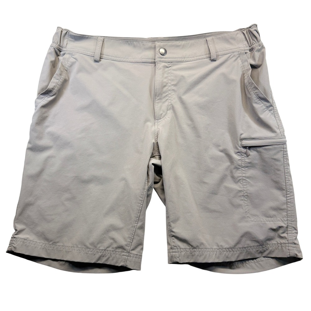 Duluth Trading Armachillo Cooling Shorts Womens 16 Gray 10in Nylon Stretch